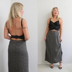 2000's Vintage Norton McNaughton Rayon Skirt ~ Women's LG XL 30" to 38" Waist